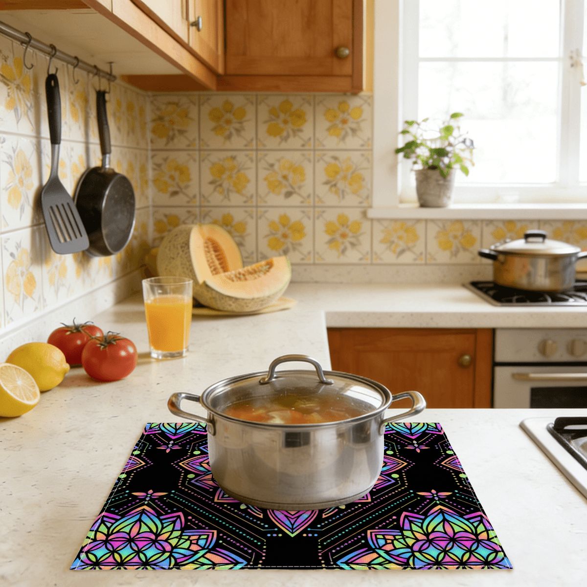 Faux Linen Placemats Set of 6