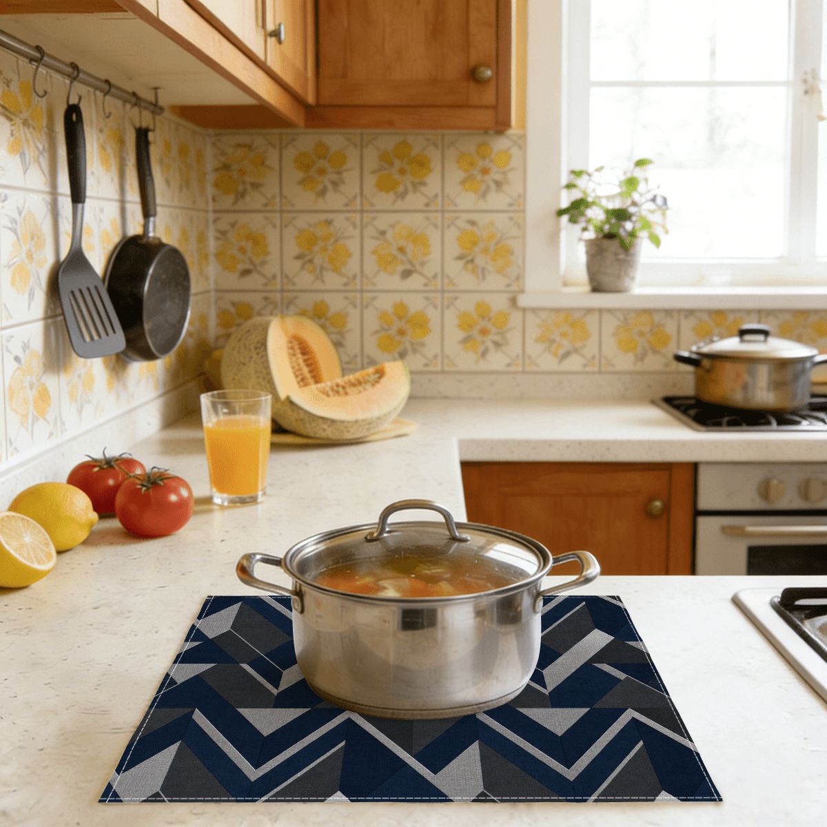 Faux Linen Placemats Set of 6