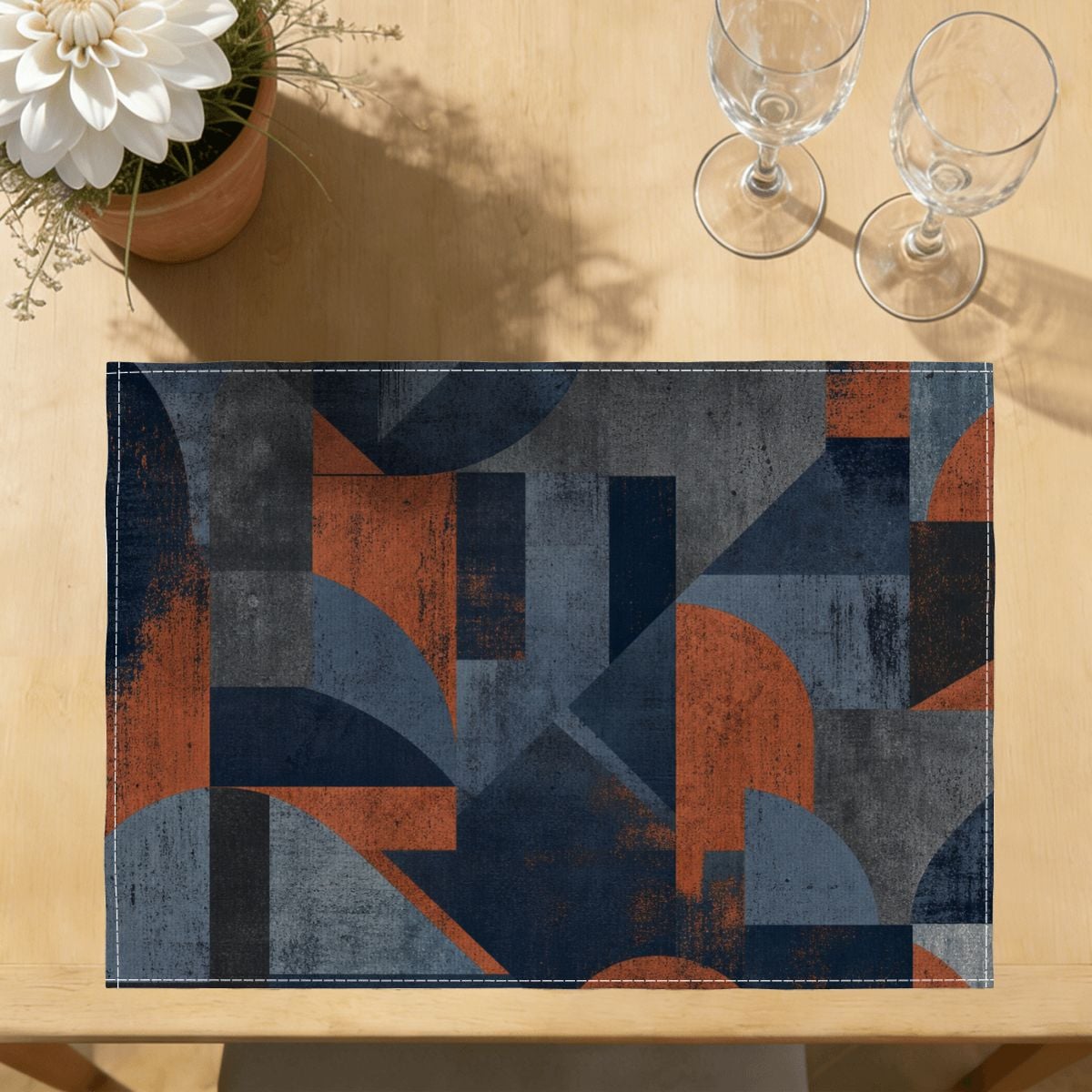 Faux Linen Placemats Set of 6