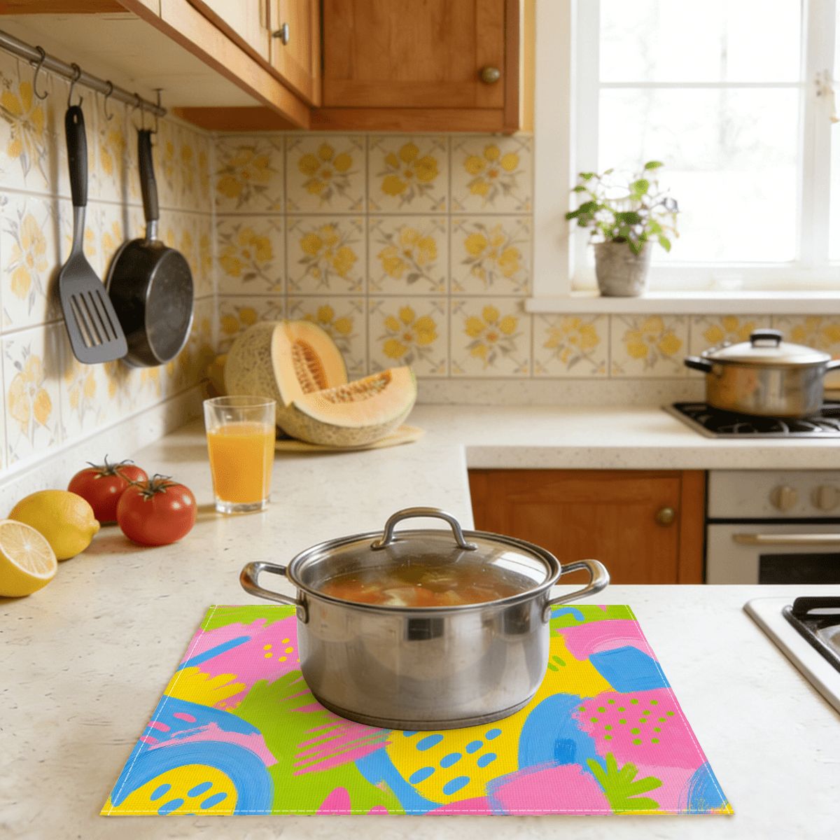 Faux Linen Placemats Set of 6