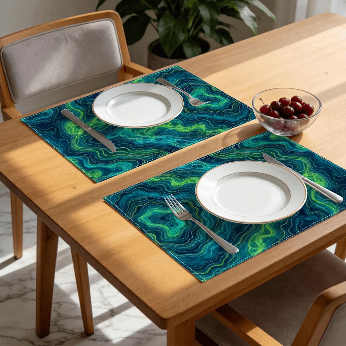Faux Linen Placemats Set of 6