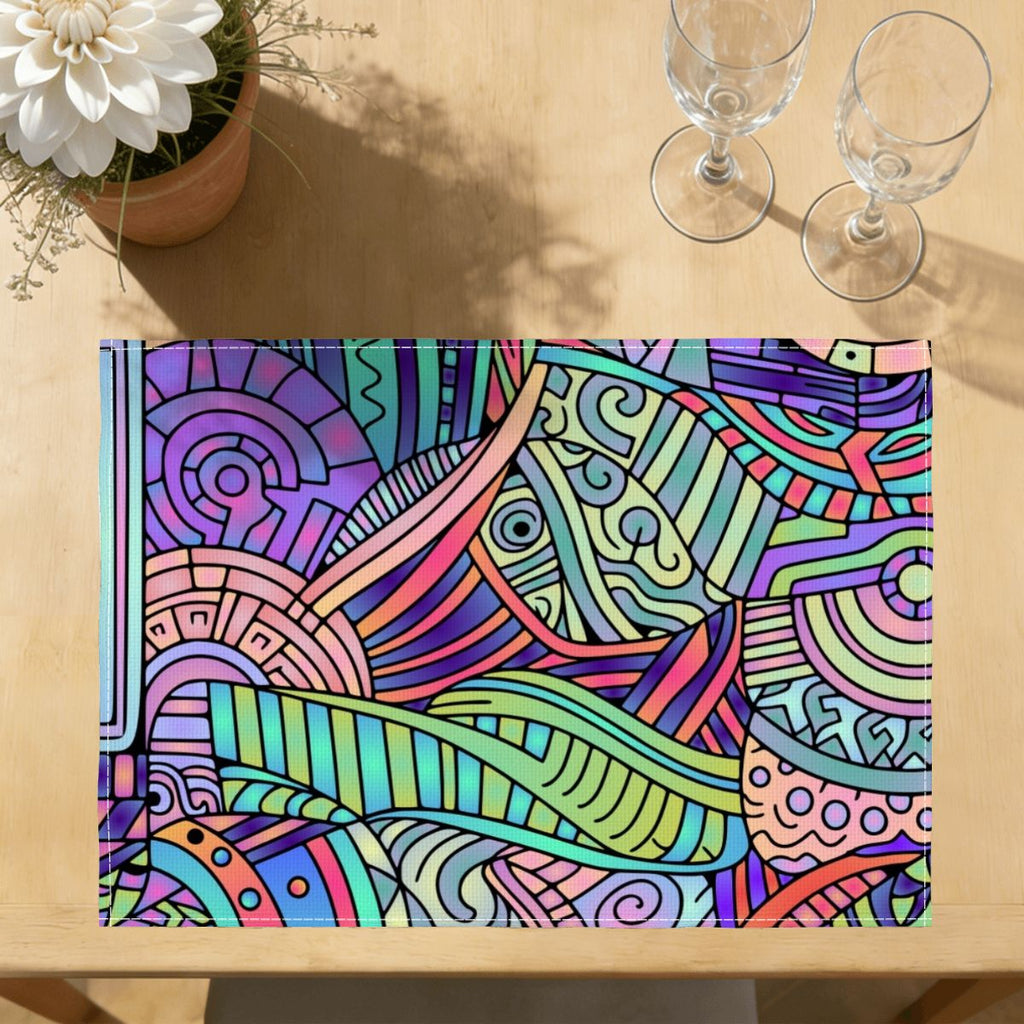 Faux Linen Placemats Set of 6