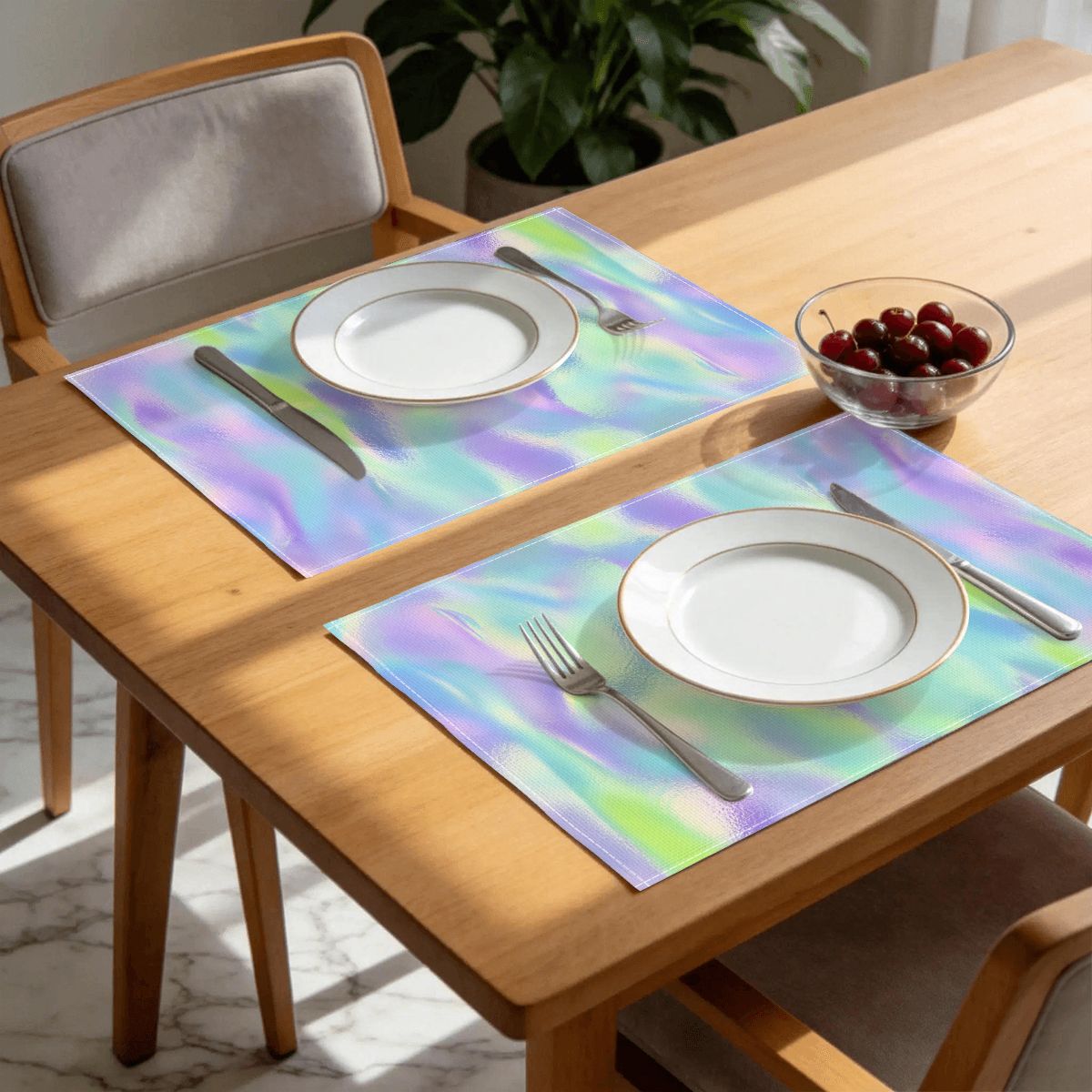 Faux Linen Placemats Set of 6