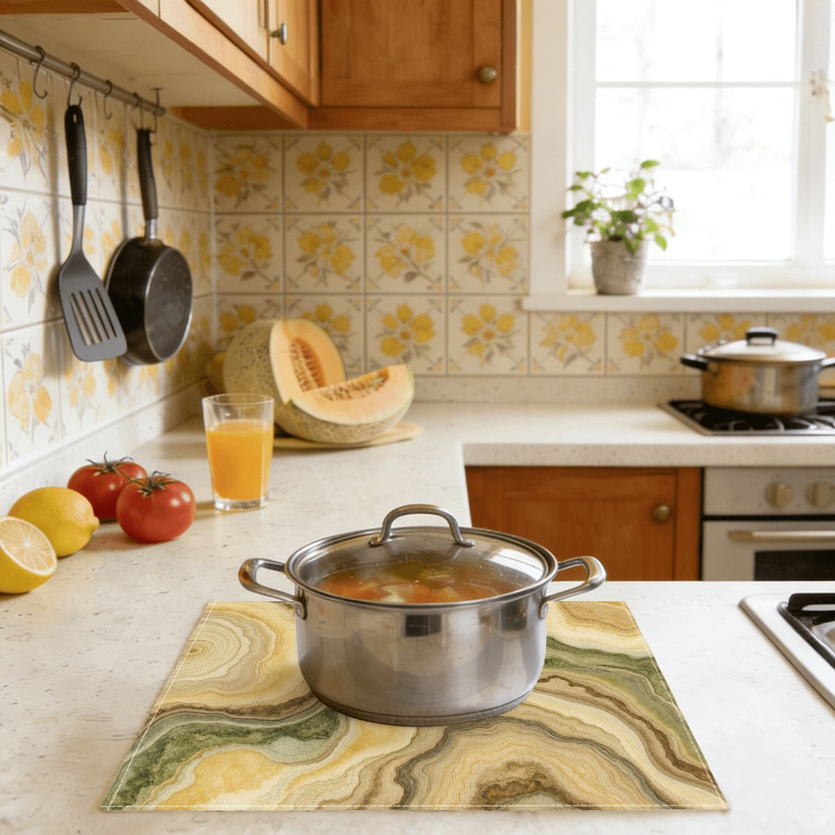 Faux Linen Placemats Set of 6