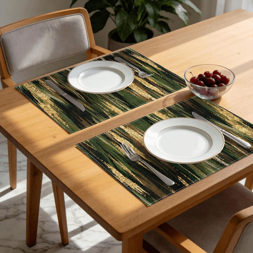 Faux Linen Placemats Set of 6