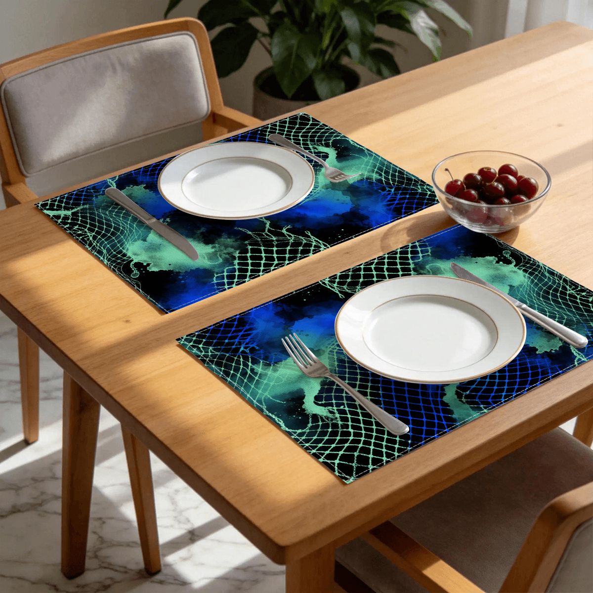 Faux Linen Placemats Set of 6