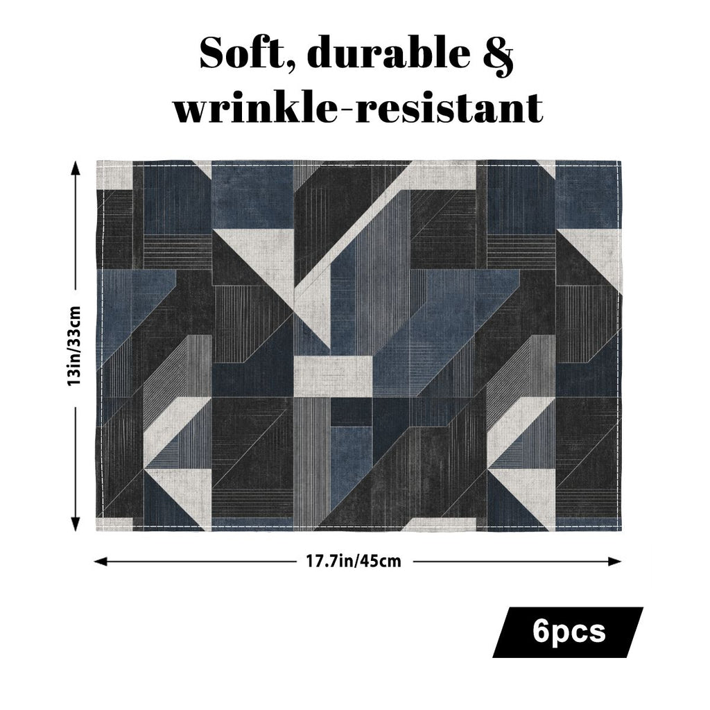 Faux Linen Placemats Set of 6