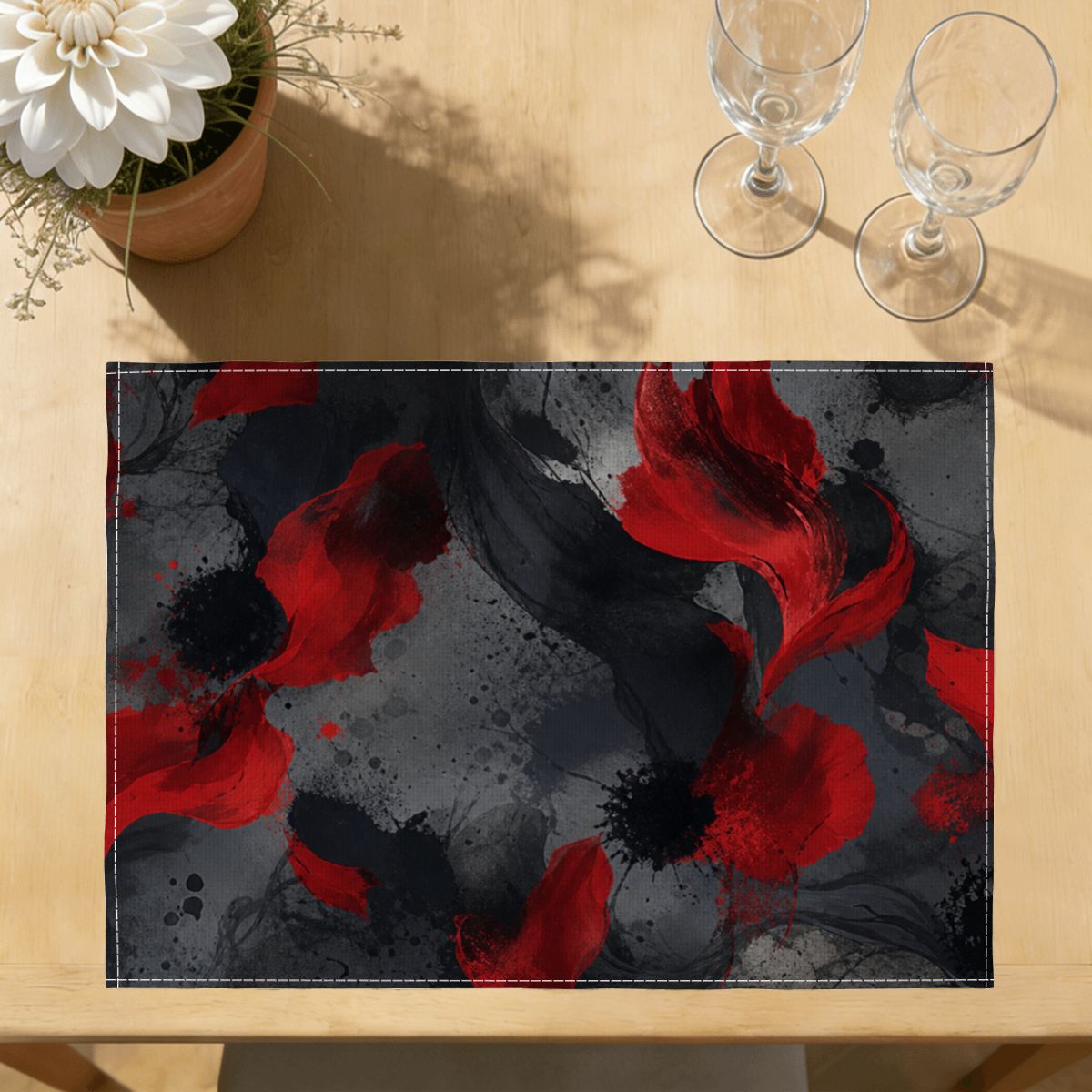 Faux Linen Placemats Set of 6
