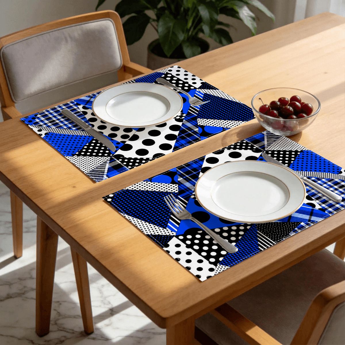 Faux Linen Placemats Set of 6