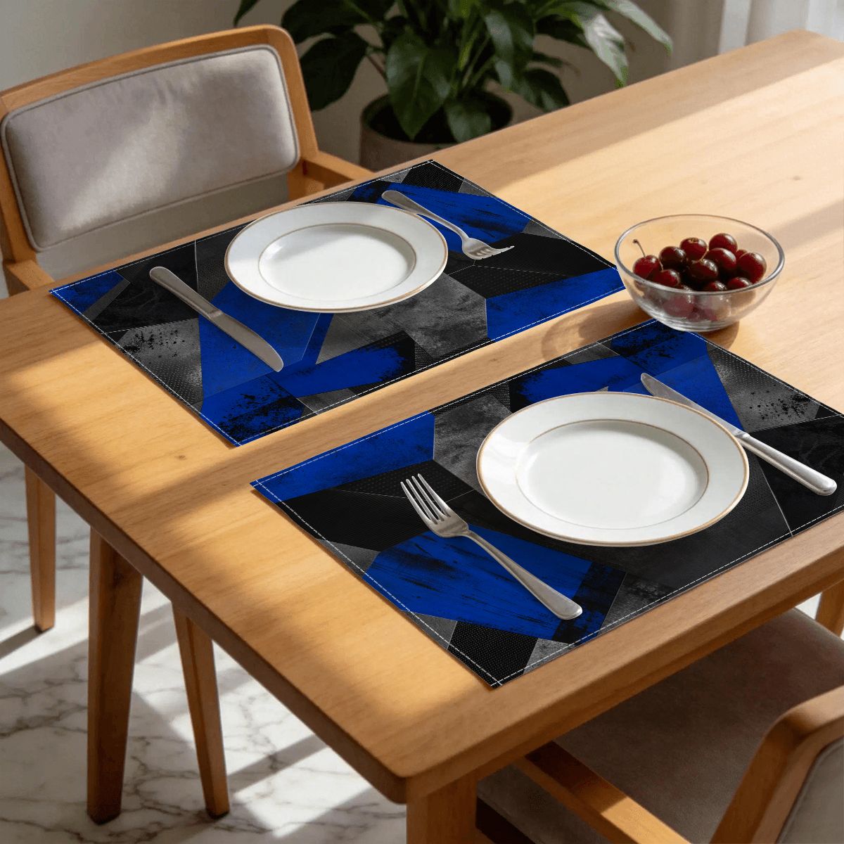 Faux Linen Placemats Set of 6
