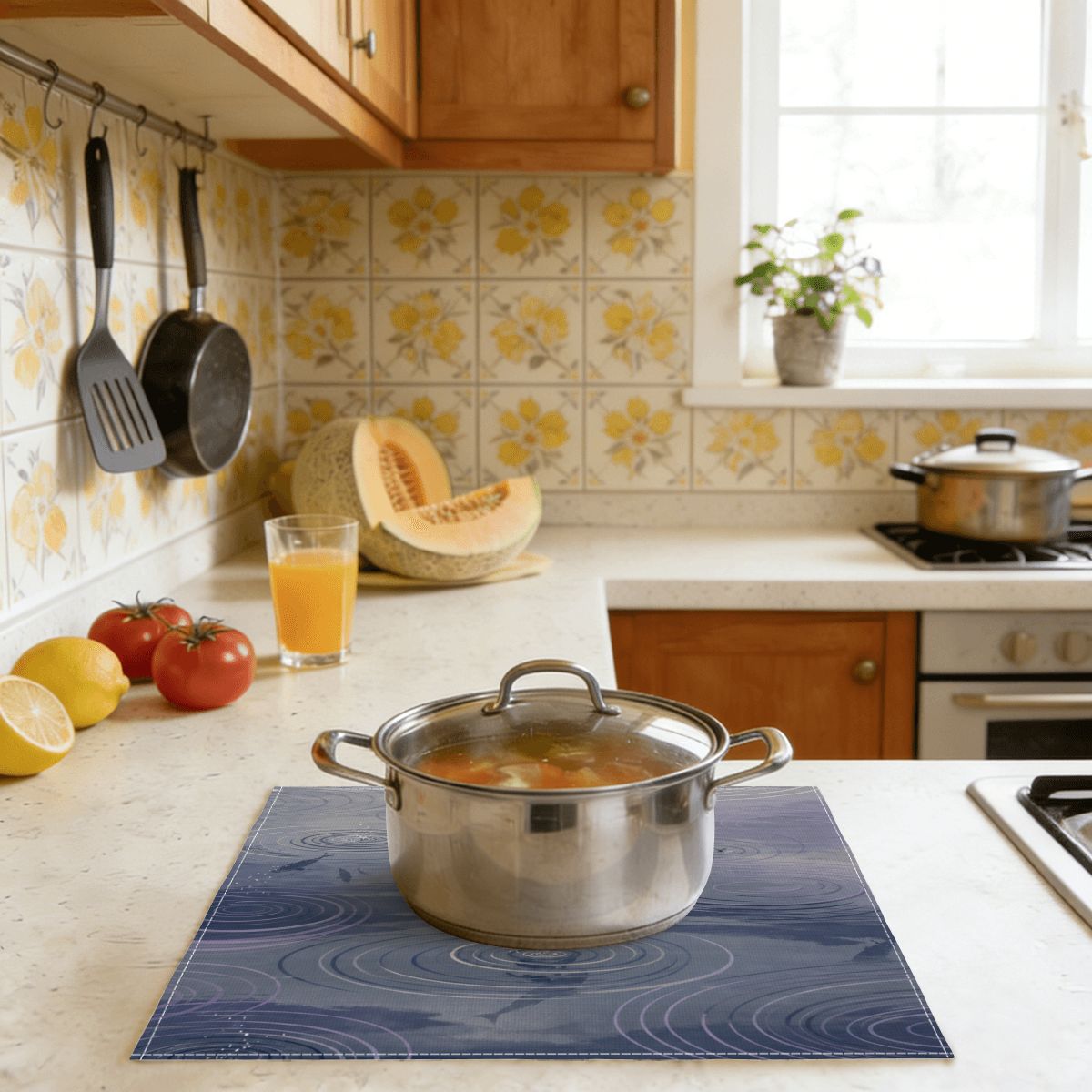 Faux Linen Placemats Set of 6