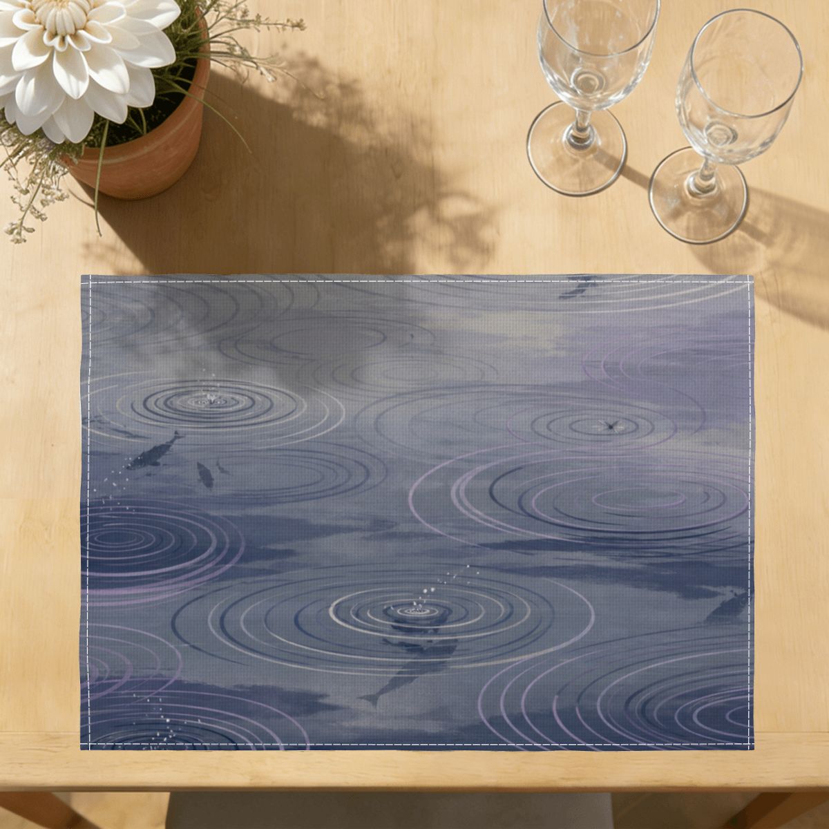 Faux Linen Placemats Set of 6