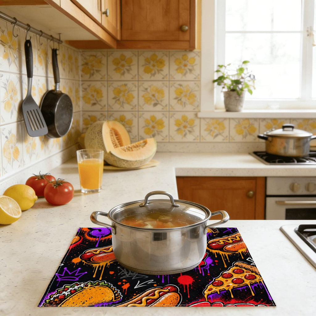 Faux Linen Placemats Set of 6