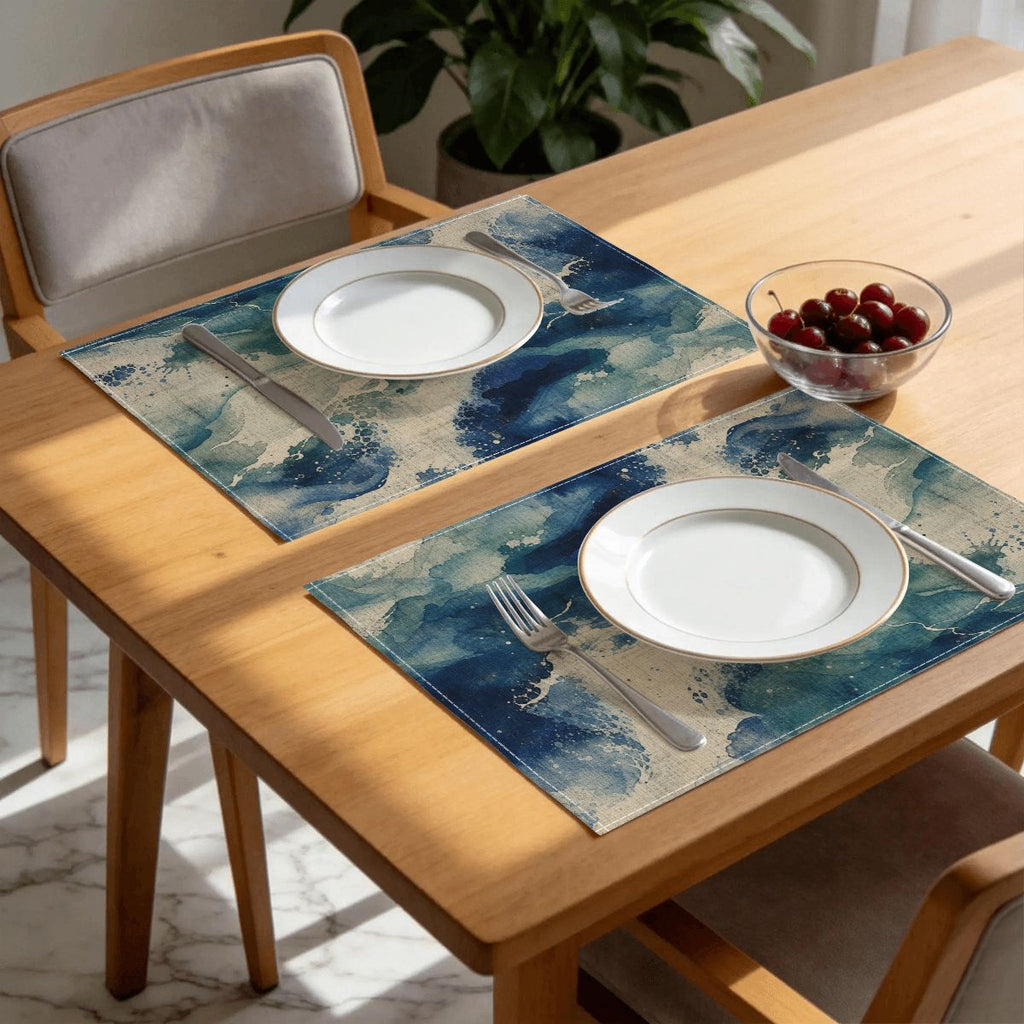Faux Linen Placemats Set of 6