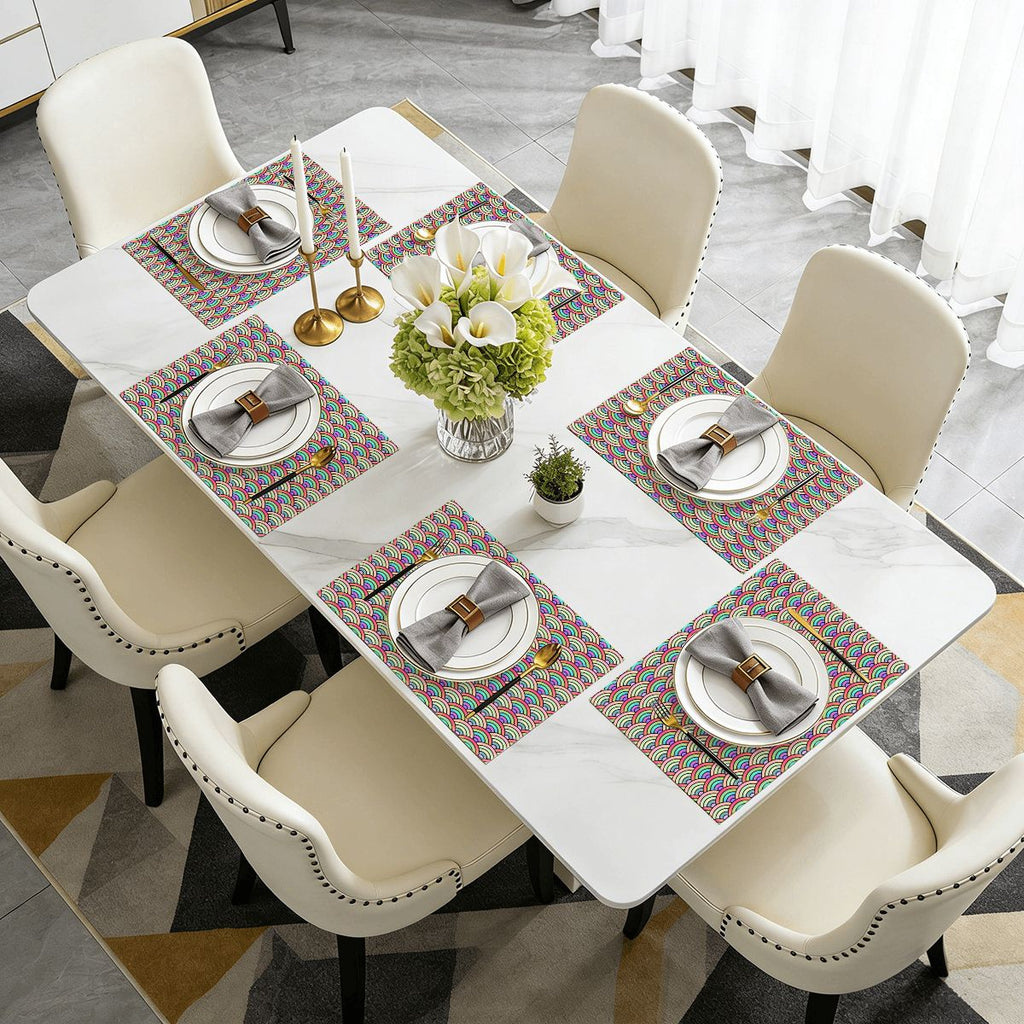 Faux Linen Placemats Set of 6