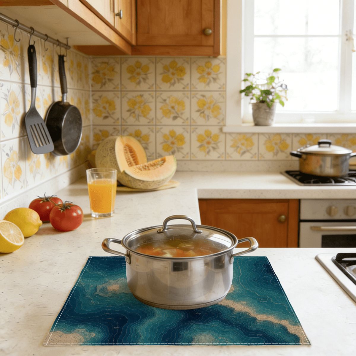 Faux Linen Placemats Set of 6