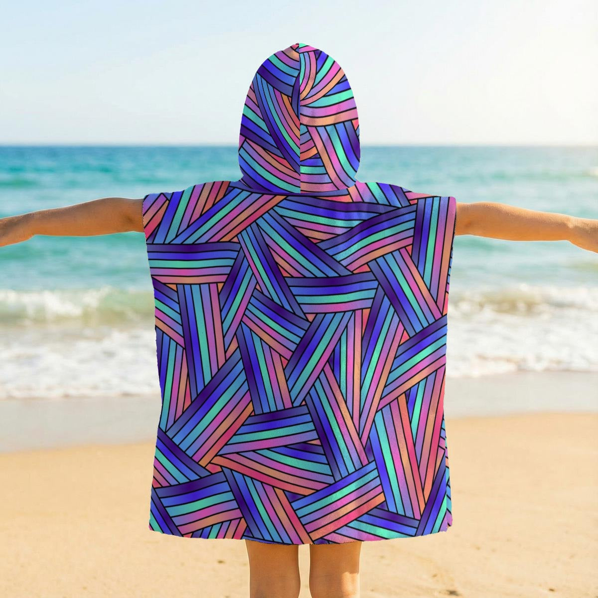 Kid's Hooded Towel Poncho