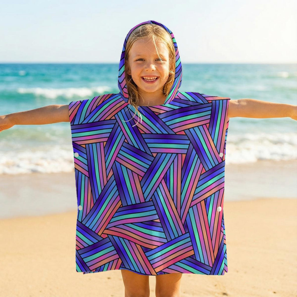 Kid's Hooded Towel Poncho