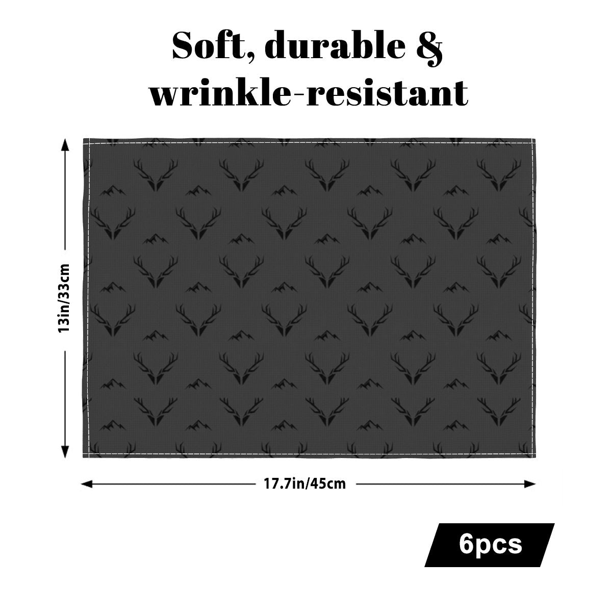 Faux Linen Placemats Set of 6