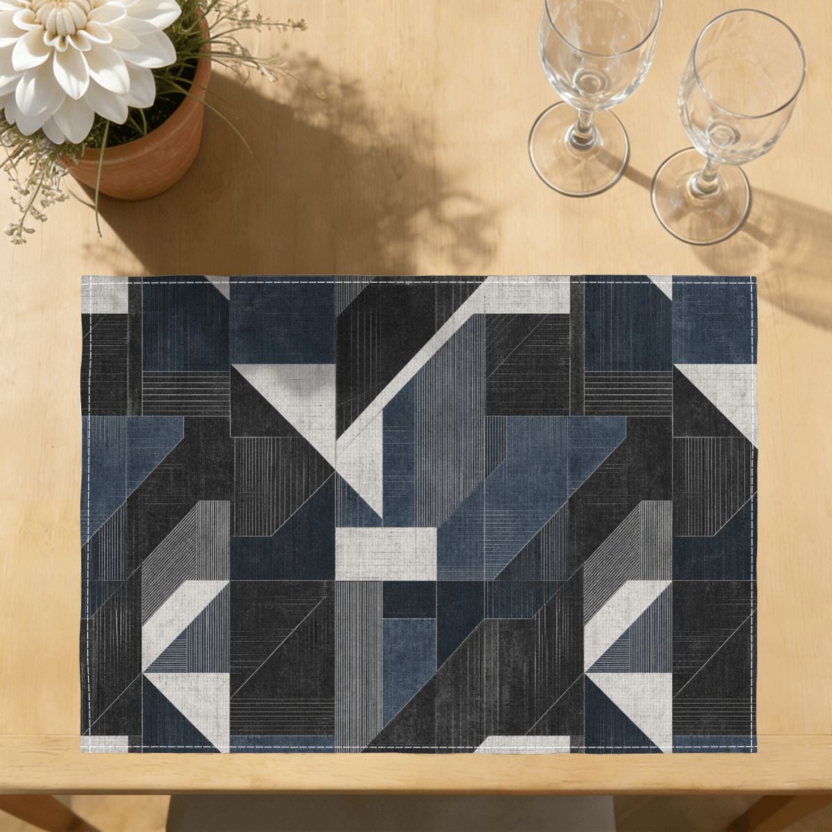 Faux Linen Placemats Set of 6