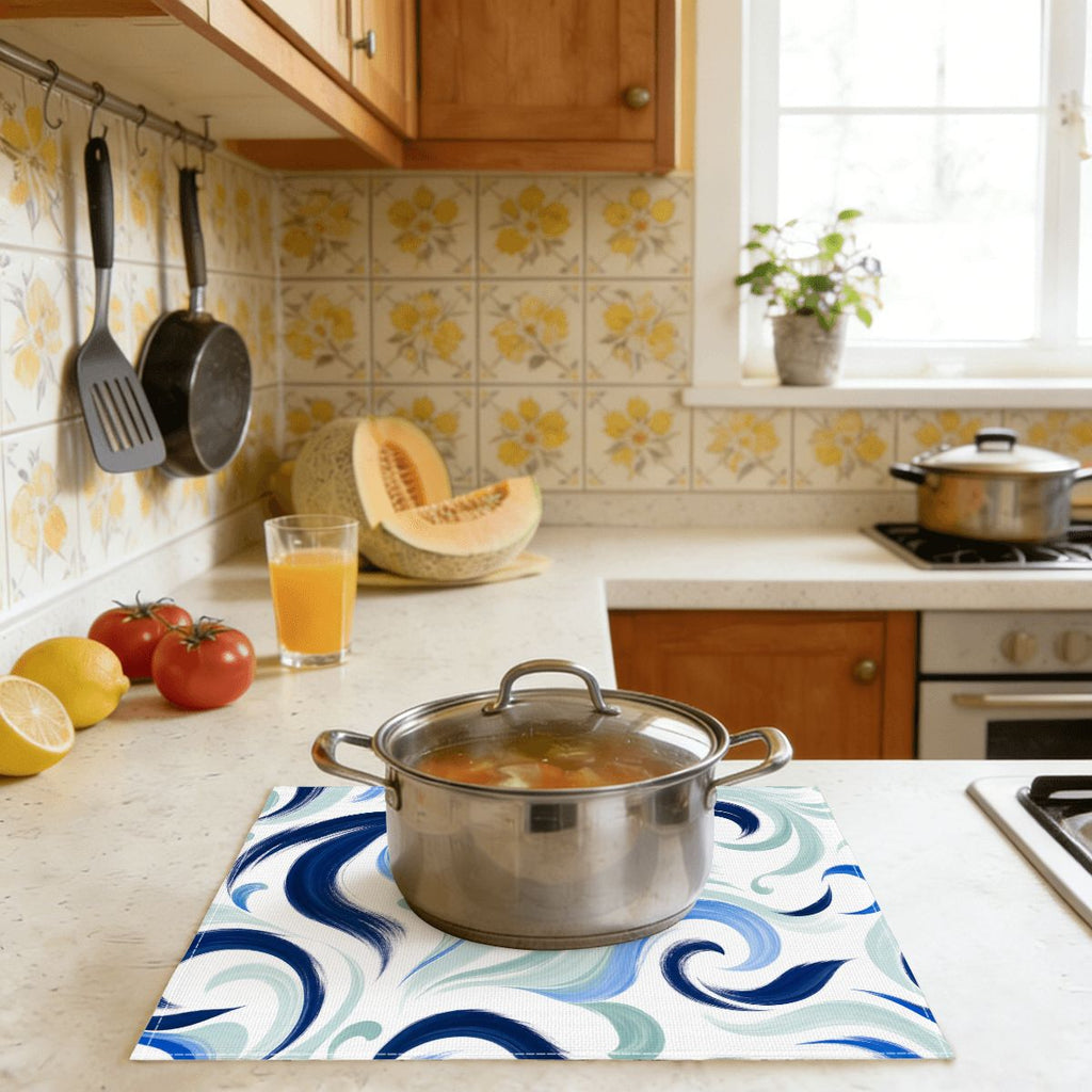 Faux Linen Placemats Set of 6