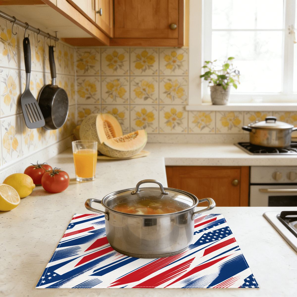 Faux Linen Placemats Set of 6