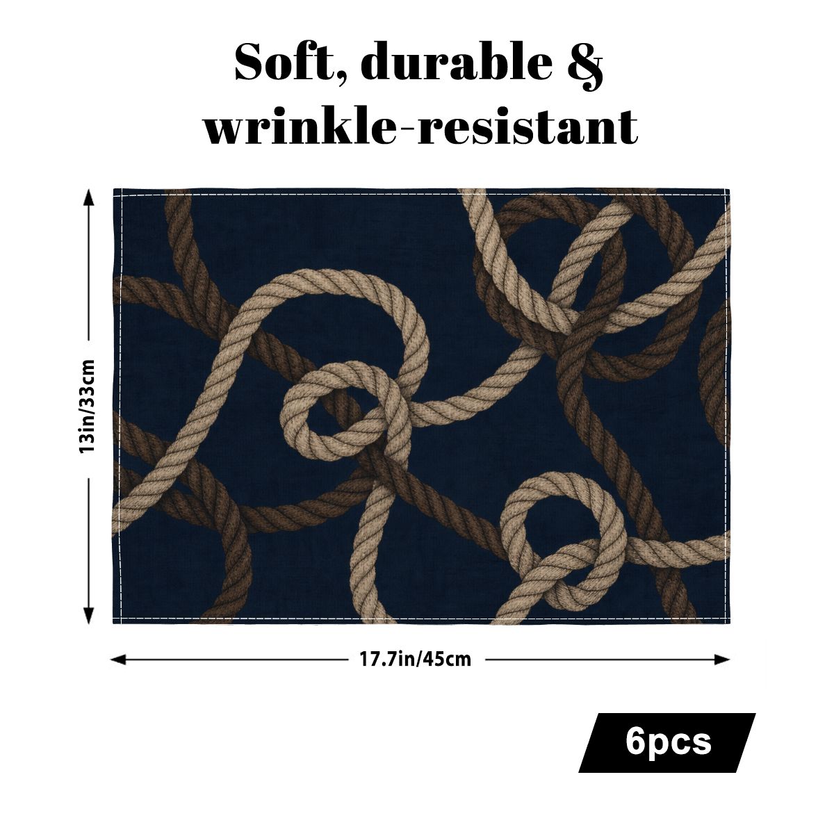 Faux Linen Placemats Set of 6