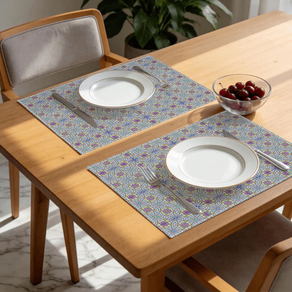 Faux Linen Placemats Set of 6