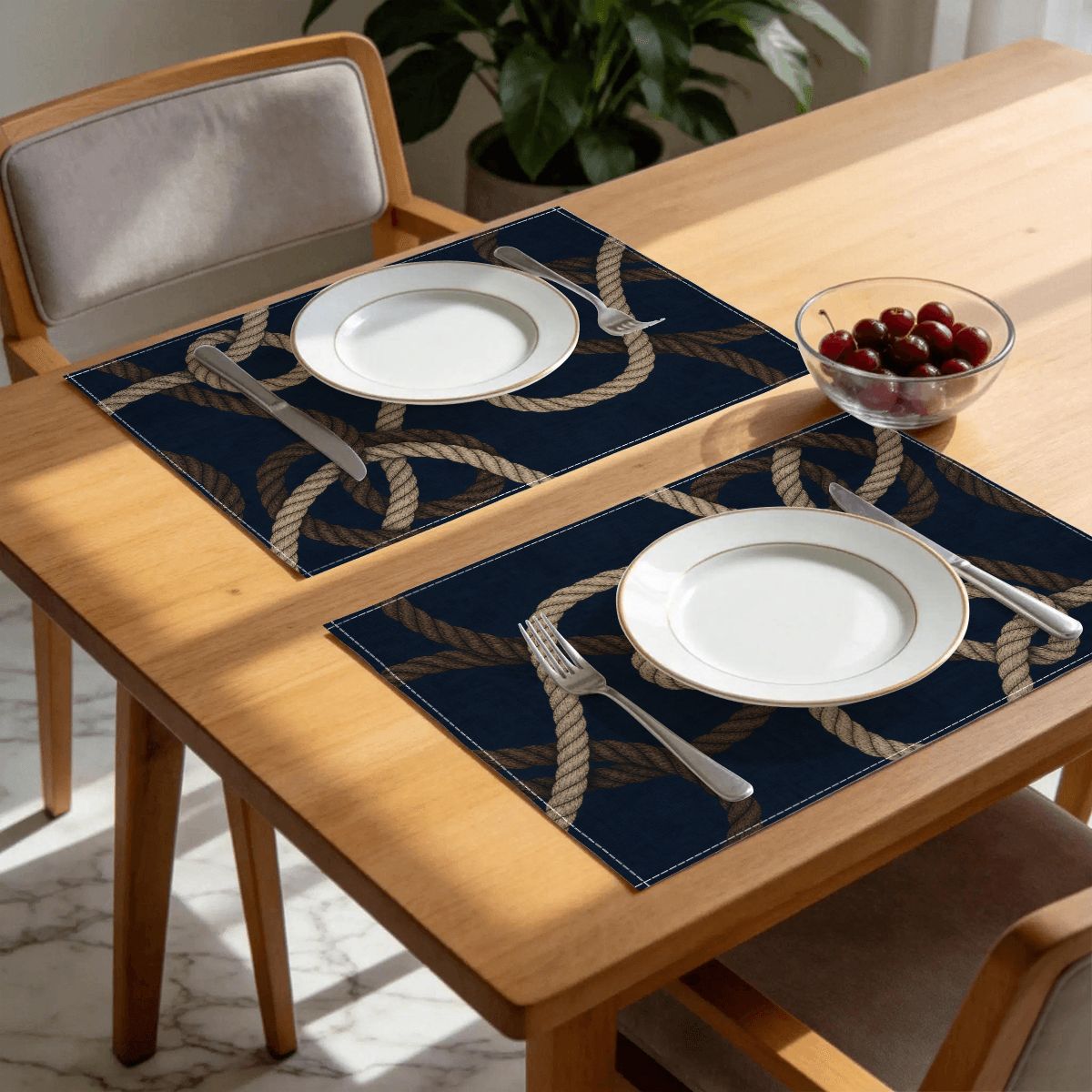 Faux Linen Placemats Set of 6