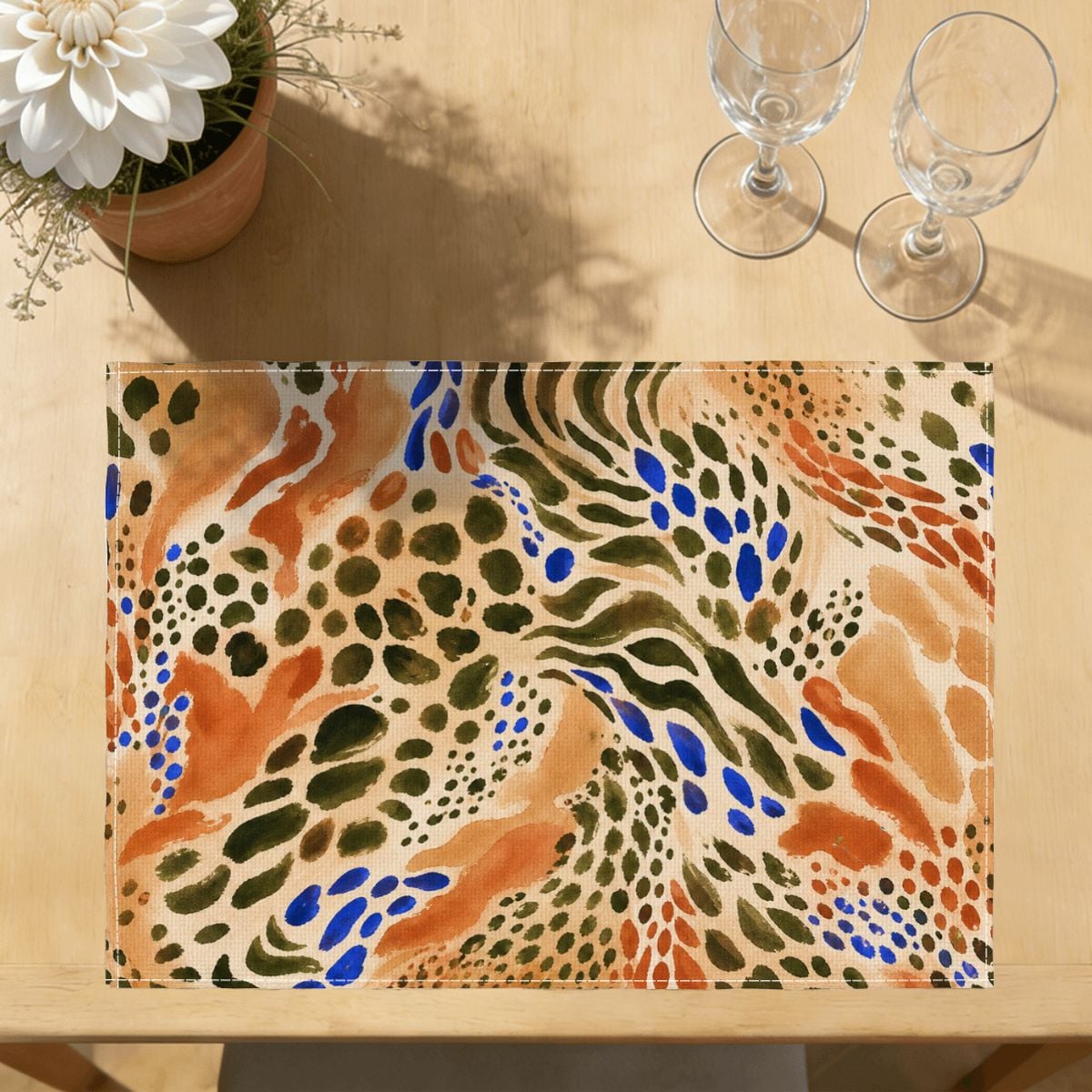 Faux Linen Placemats Set of 6