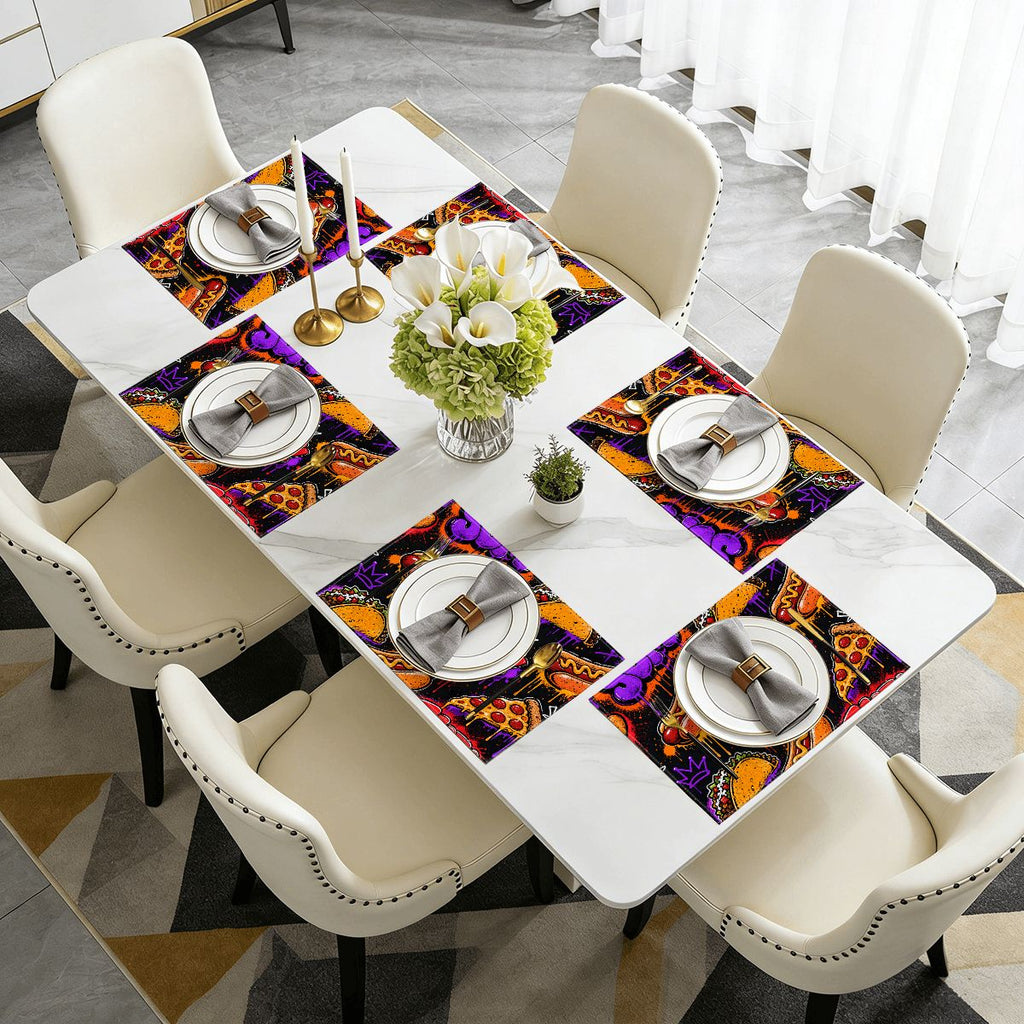 Faux Linen Placemats Set of 6