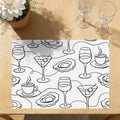 Faux Linen Placemats Set of 6