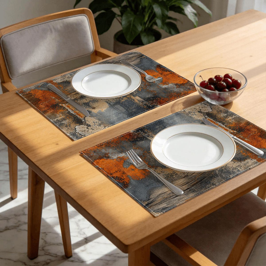 Faux Linen Placemats Set of 6