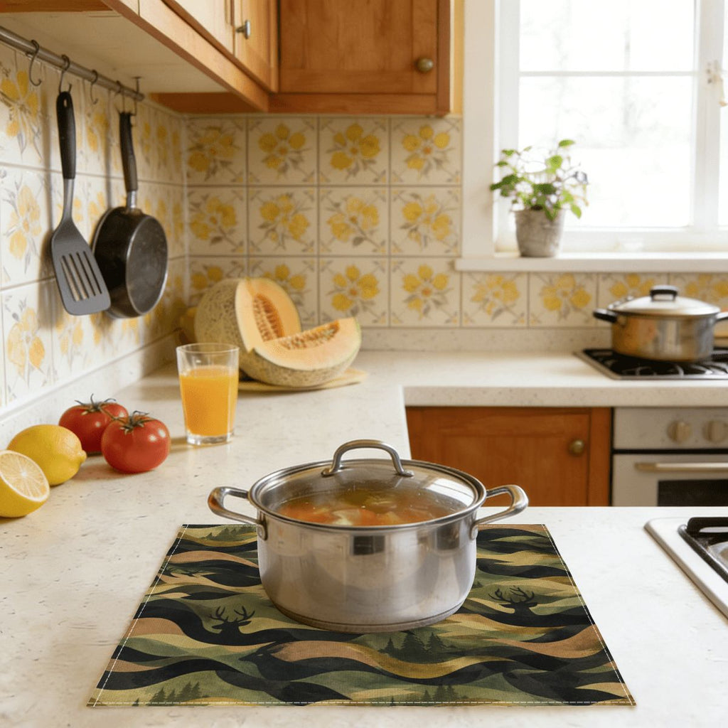 Faux Linen Placemats Set of 6