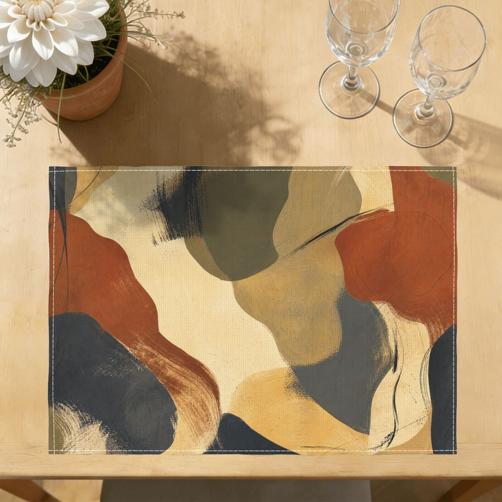 Faux Linen Placemats Set of 6