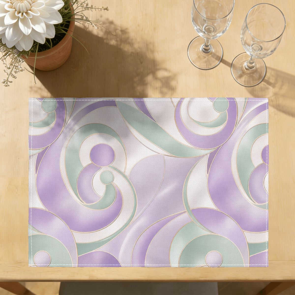 Faux Linen Placemats Set of 6