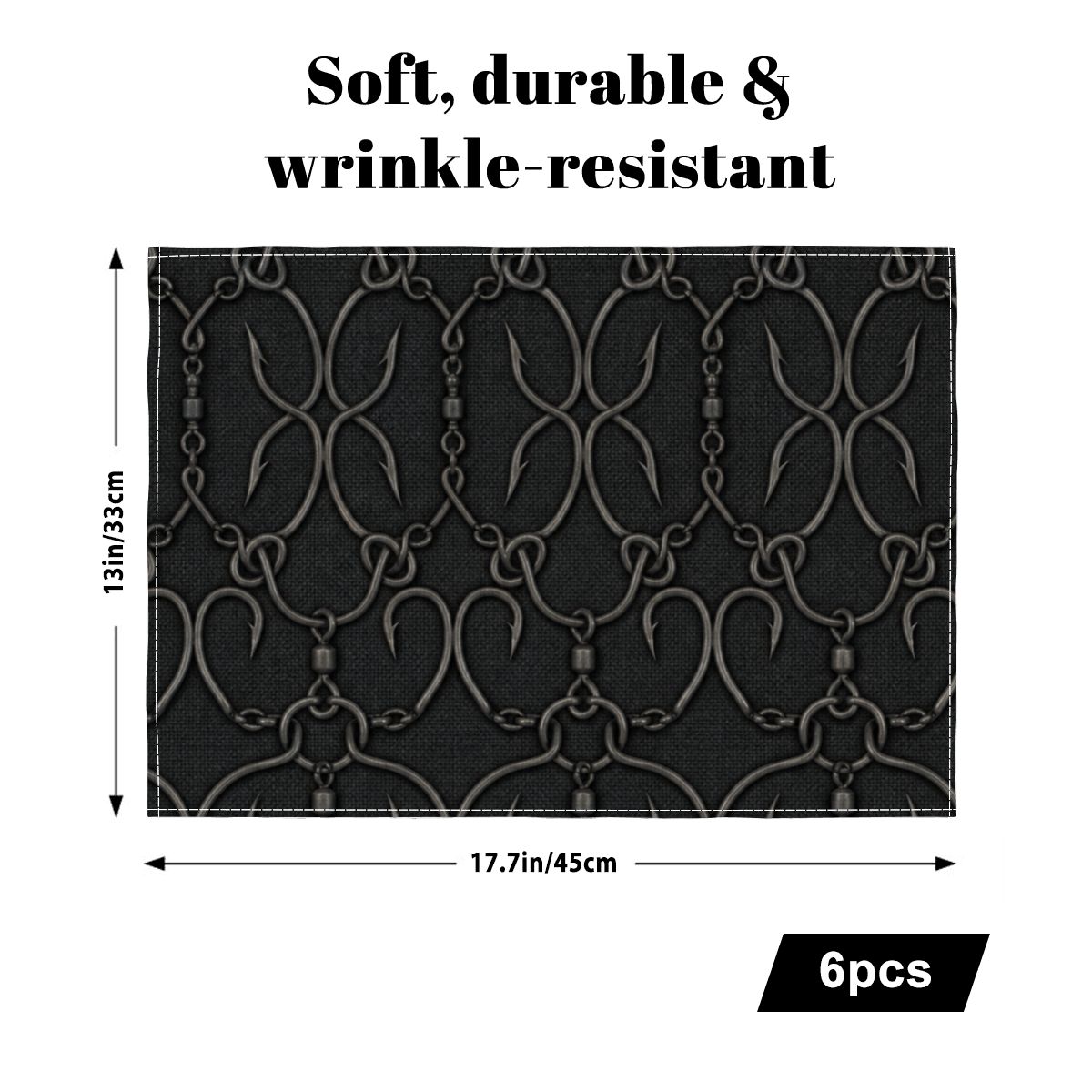 Faux Linen Placemats Set of 6