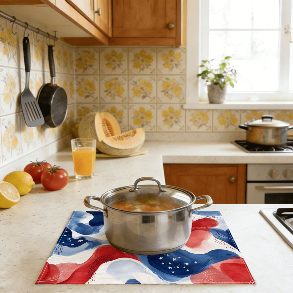Faux Linen Placemats Set of 6