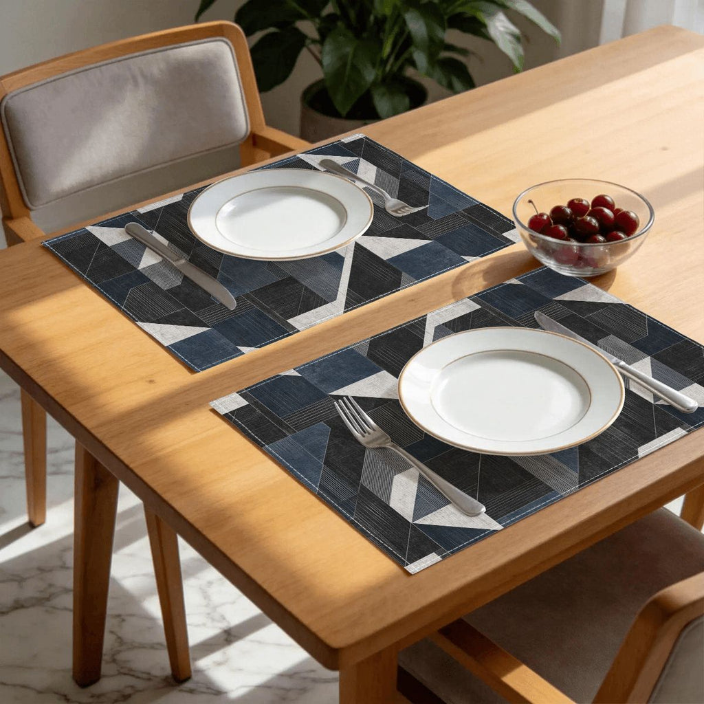 Faux Linen Placemats Set of 6