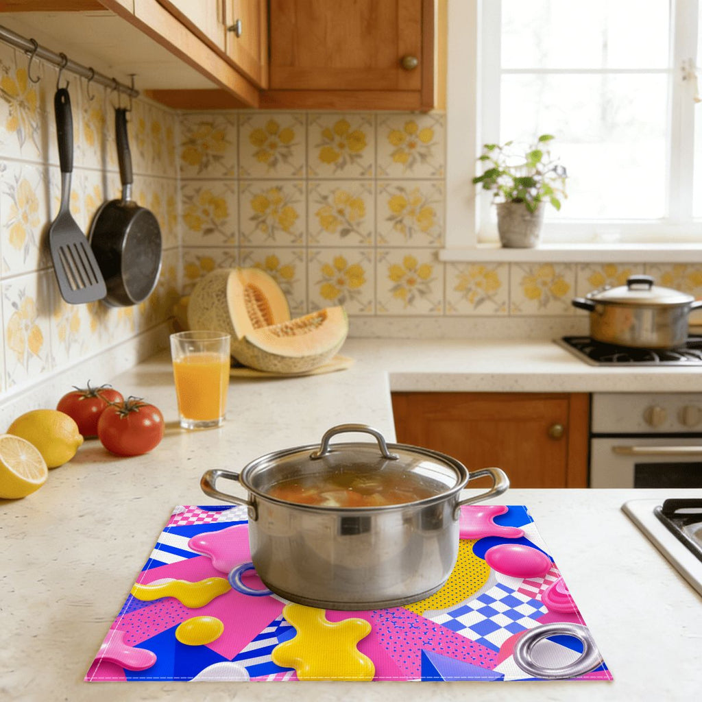 Faux Linen Placemats Set of 6