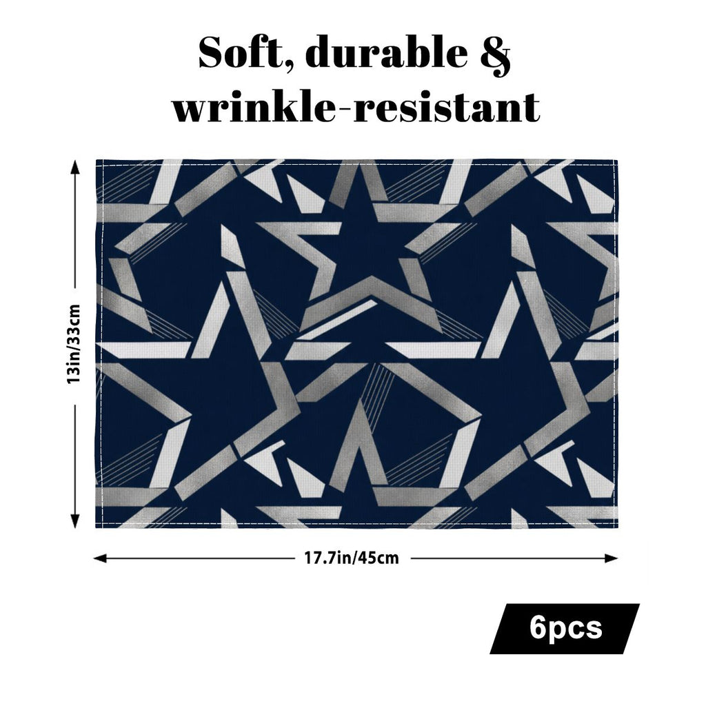 Faux Linen Placemats Set of 6