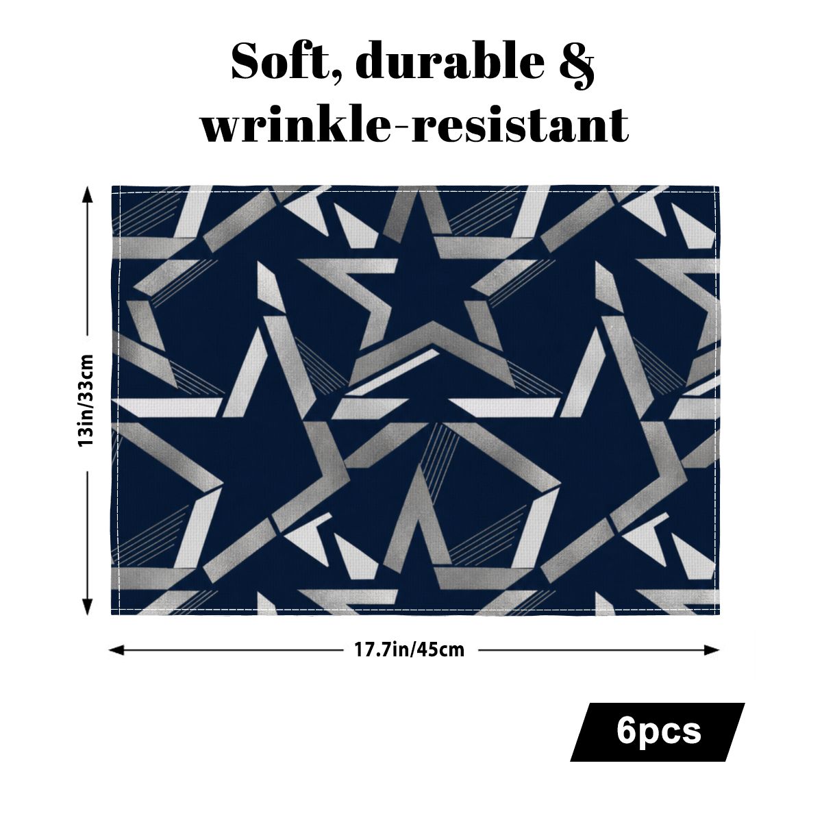 Faux Linen Placemats Set of 6