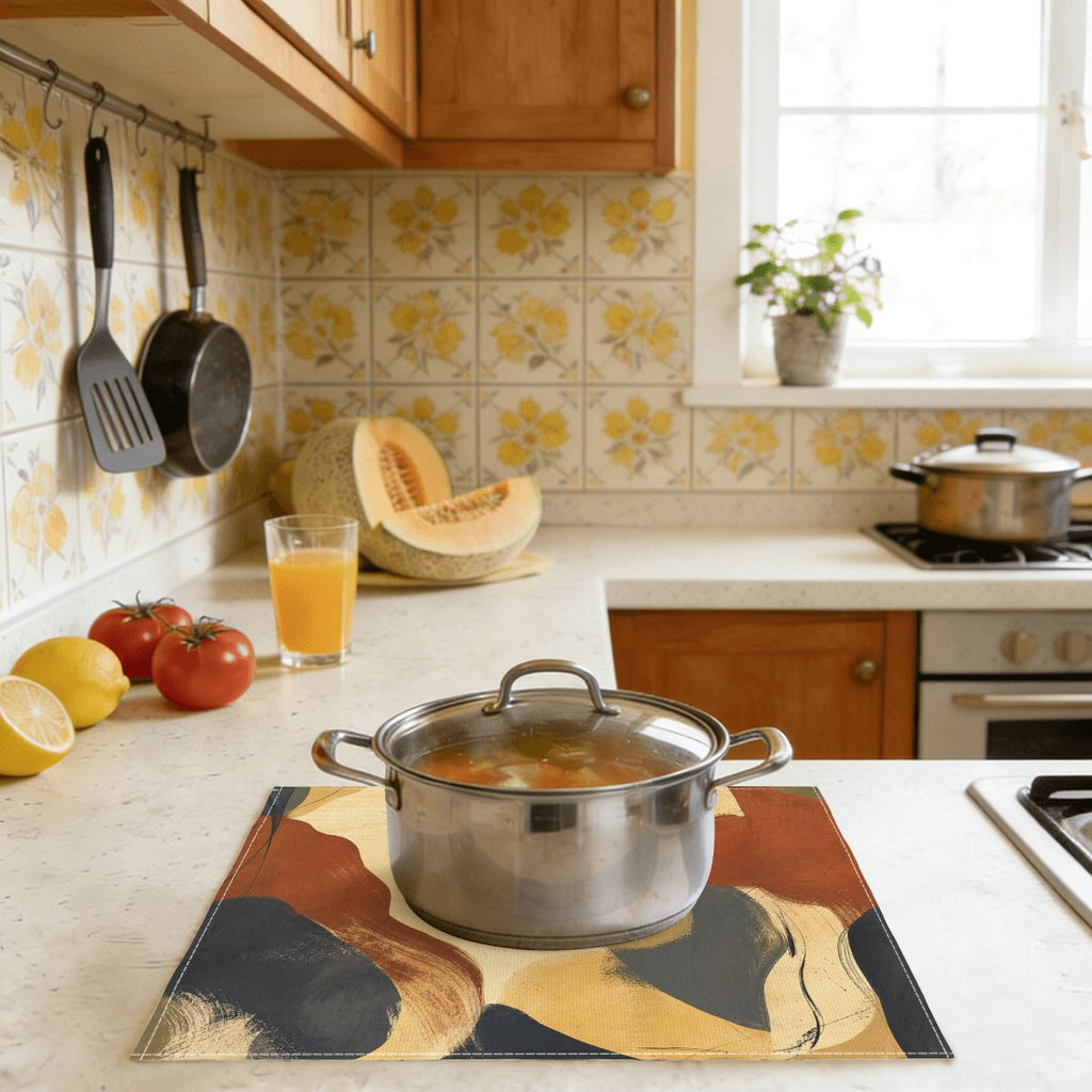 Faux Linen Placemats Set of 6