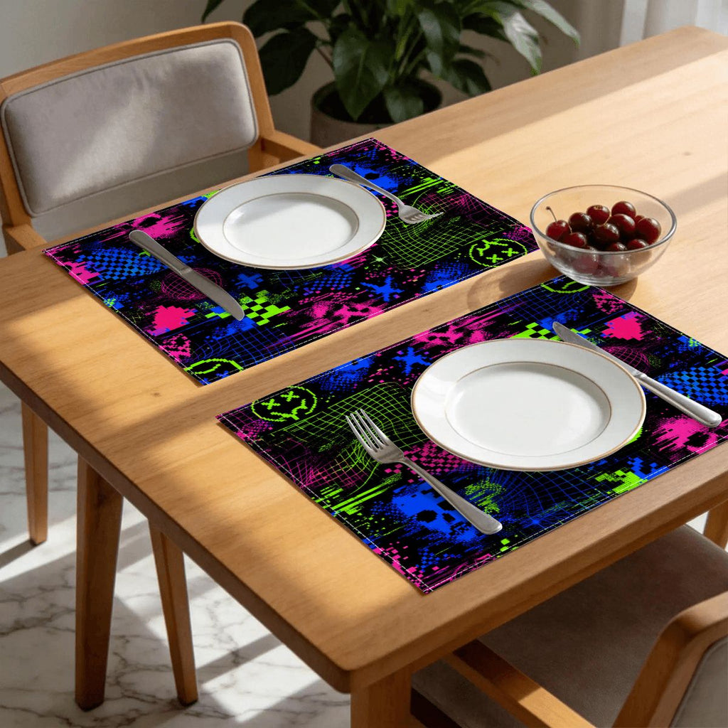 Faux Linen Placemats Set of 6