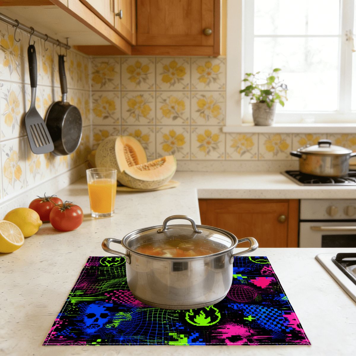Faux Linen Placemats Set of 6