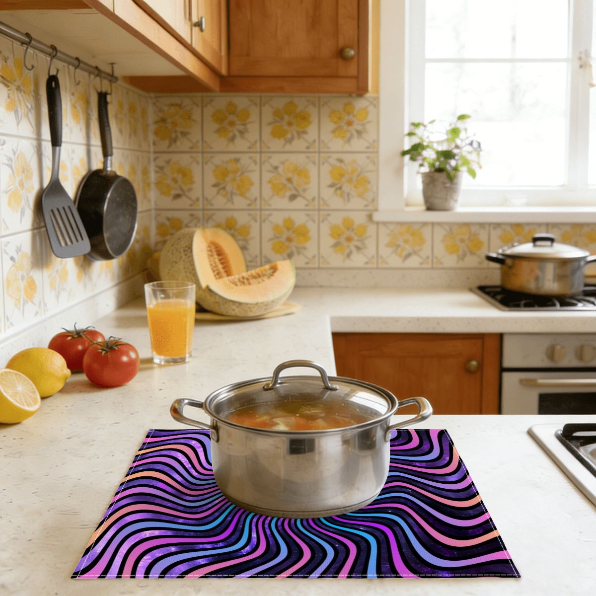 Faux Linen Placemats Set of 6