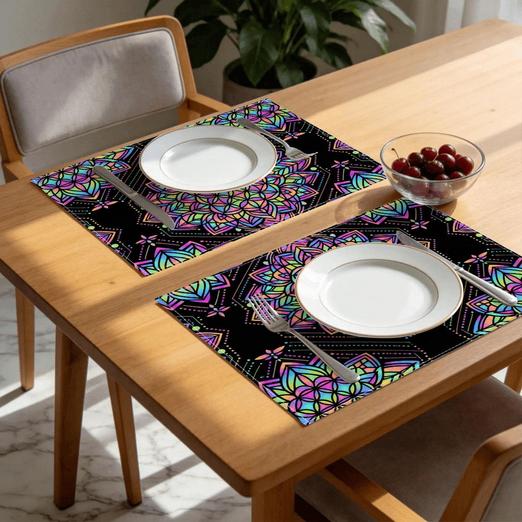 Faux Linen Placemats Set of 6