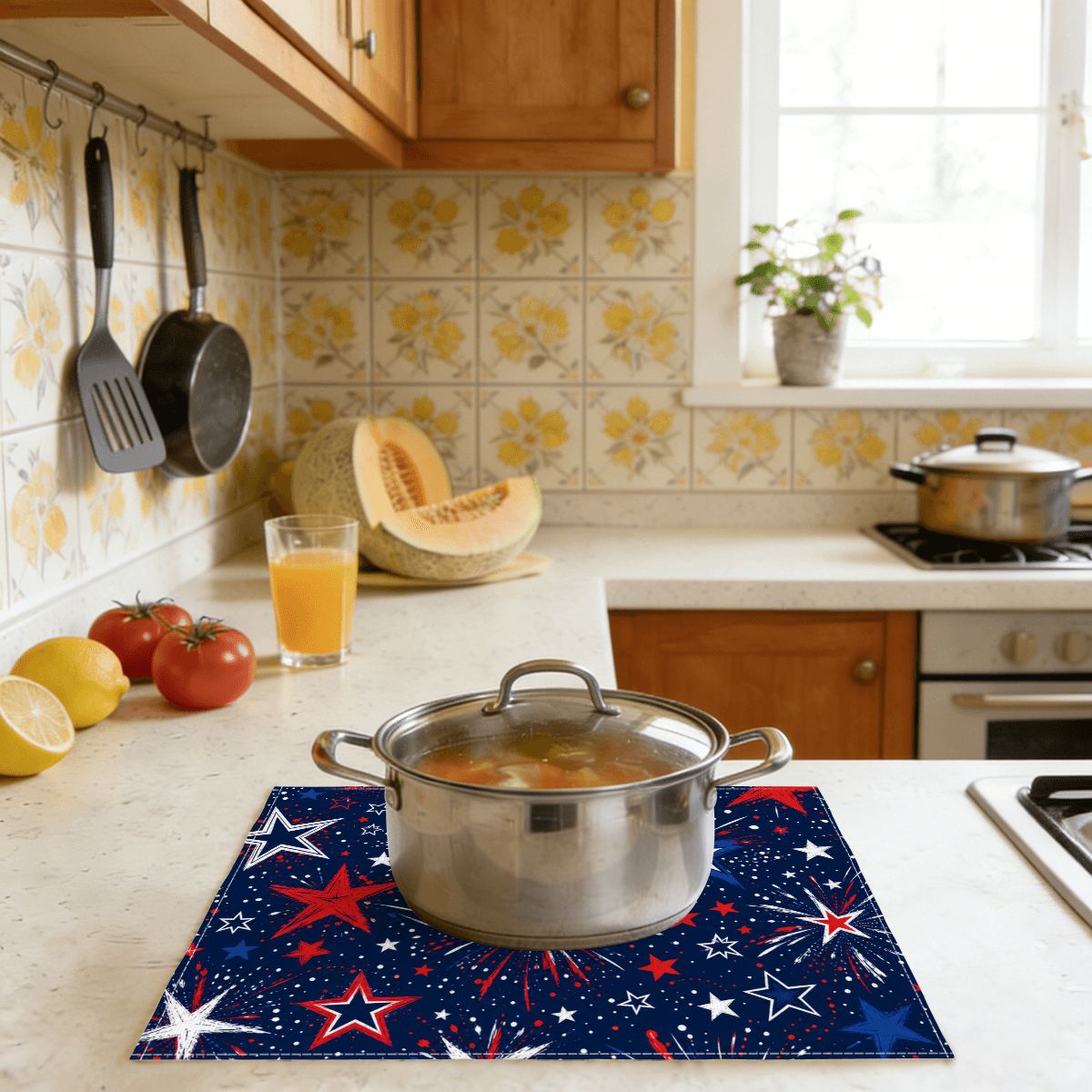 Faux Linen Placemats Set of 6