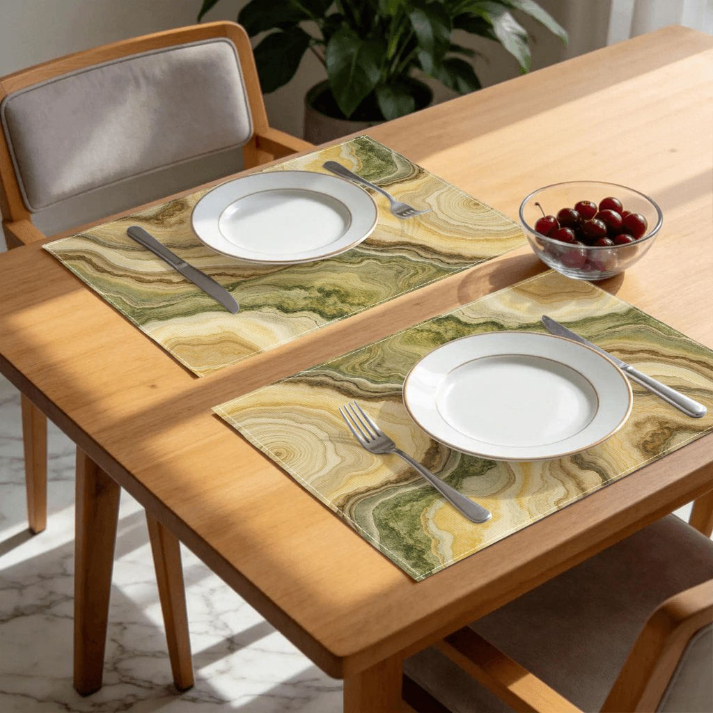 Faux Linen Placemats Set of 6