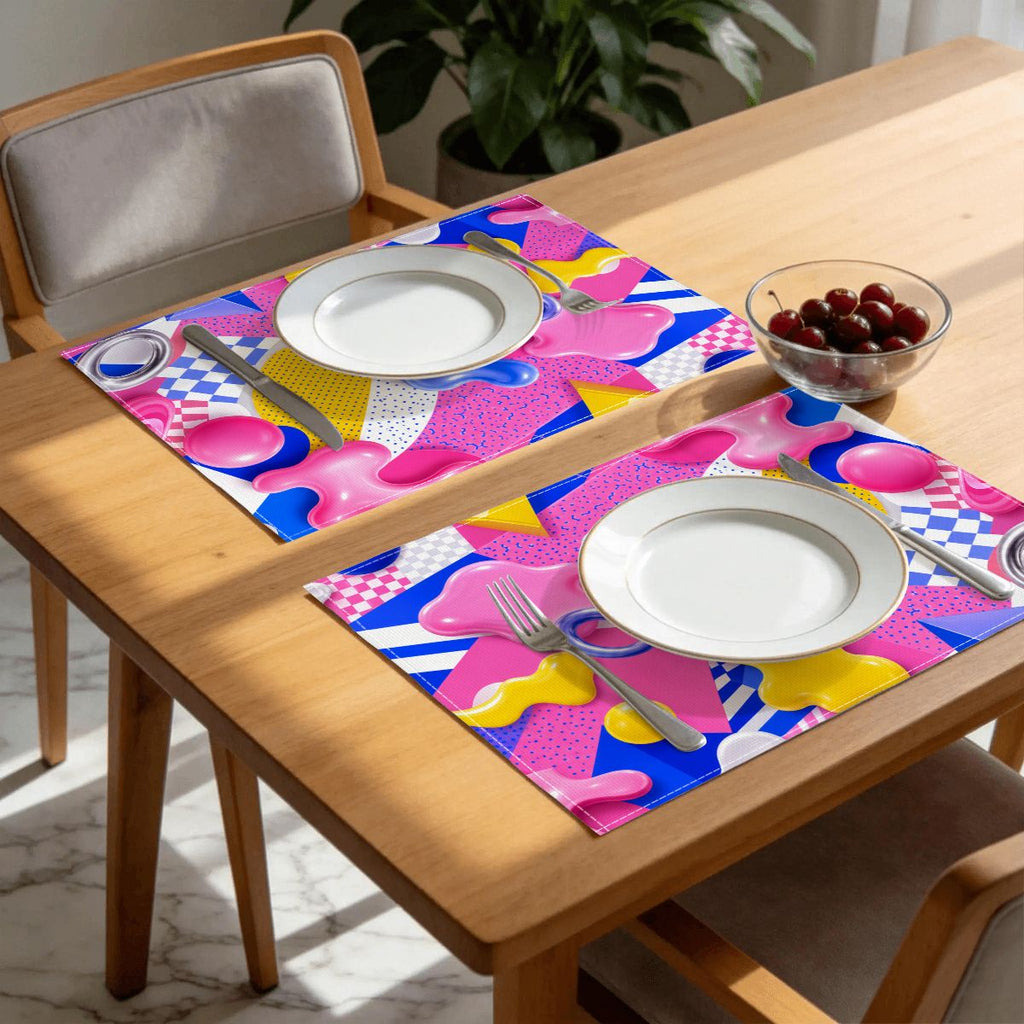 Faux Linen Placemats Set of 6